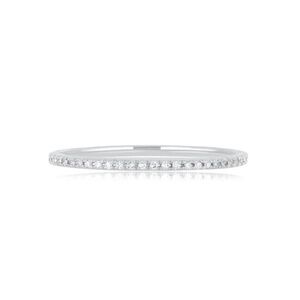 EF Collection 14k White Gold Diamond Eternity Band